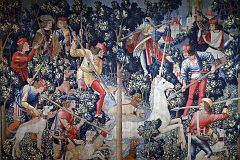 New York Cloisters 55 017 Unicorn Tapestries - The Unicorn Is Attacked - Netherlands1495-1505